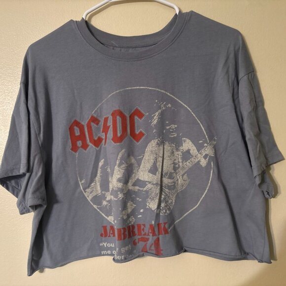Womens AC/DC Loose Crop - Picture 1 of 2